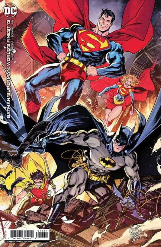 DC Comics COMIC BOOKS Batman Superman Worlds Finest #13 Cover D 1 in 25 Fico Ossio Card Stock Variant