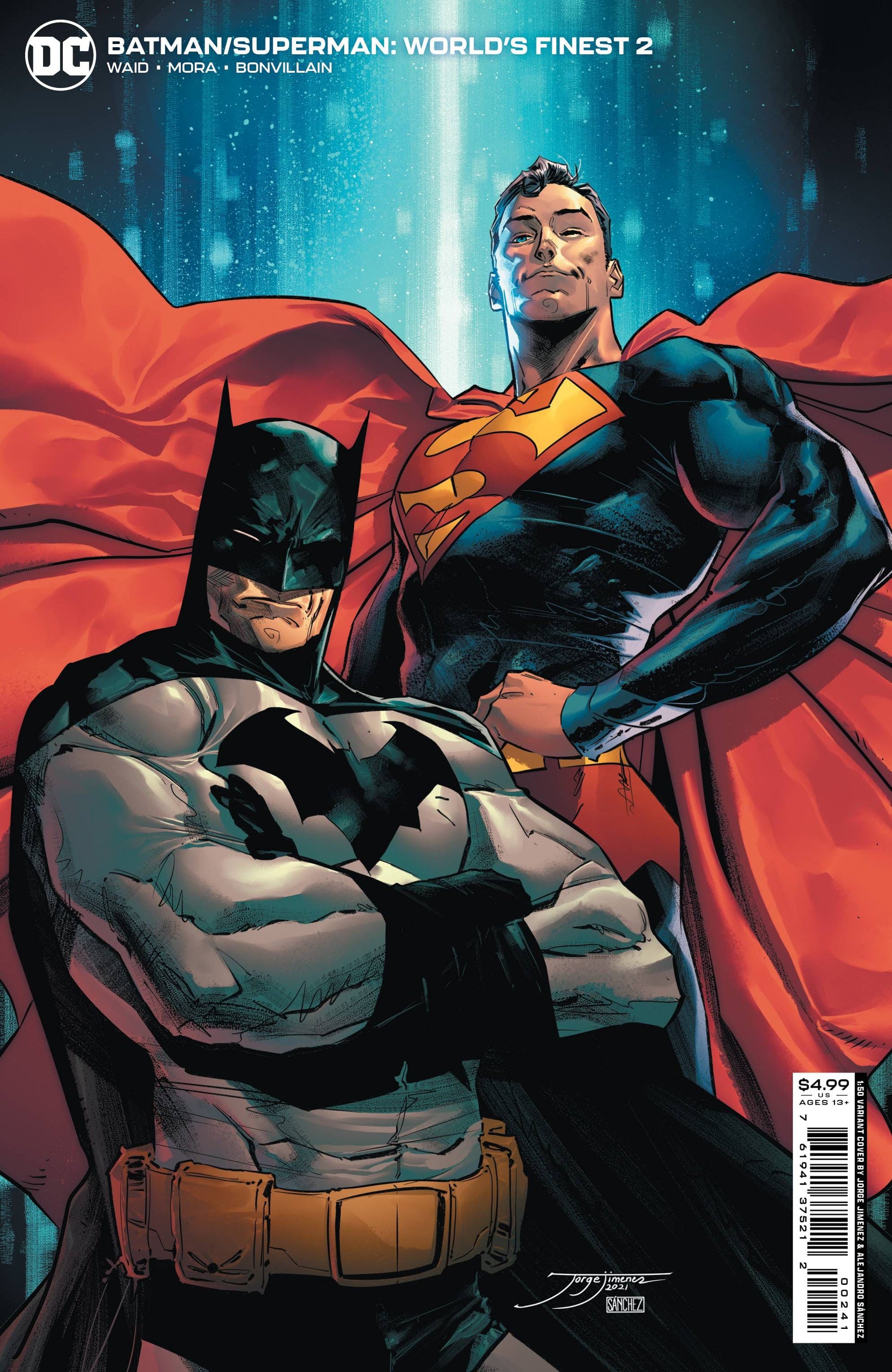 DC COMICS COMIC BOOKS VF/NM BATMAN SUPERMAN WORLDS FINEST #2 CVR D 50 COPY JIMENEZ