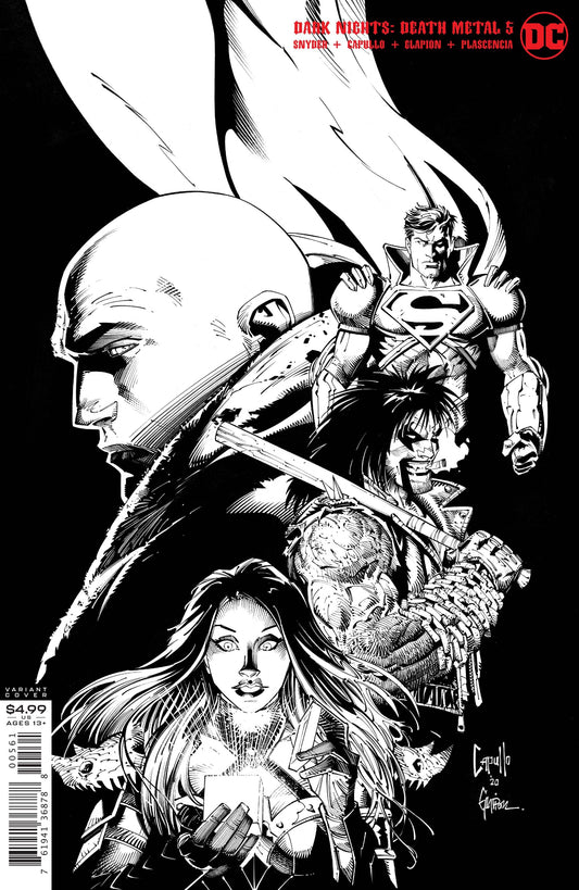 DC COMICS Comics DARK NIGHTS DEATH METAL #5 (OF 6) CARD STOCK 1: 100 BW VAR E