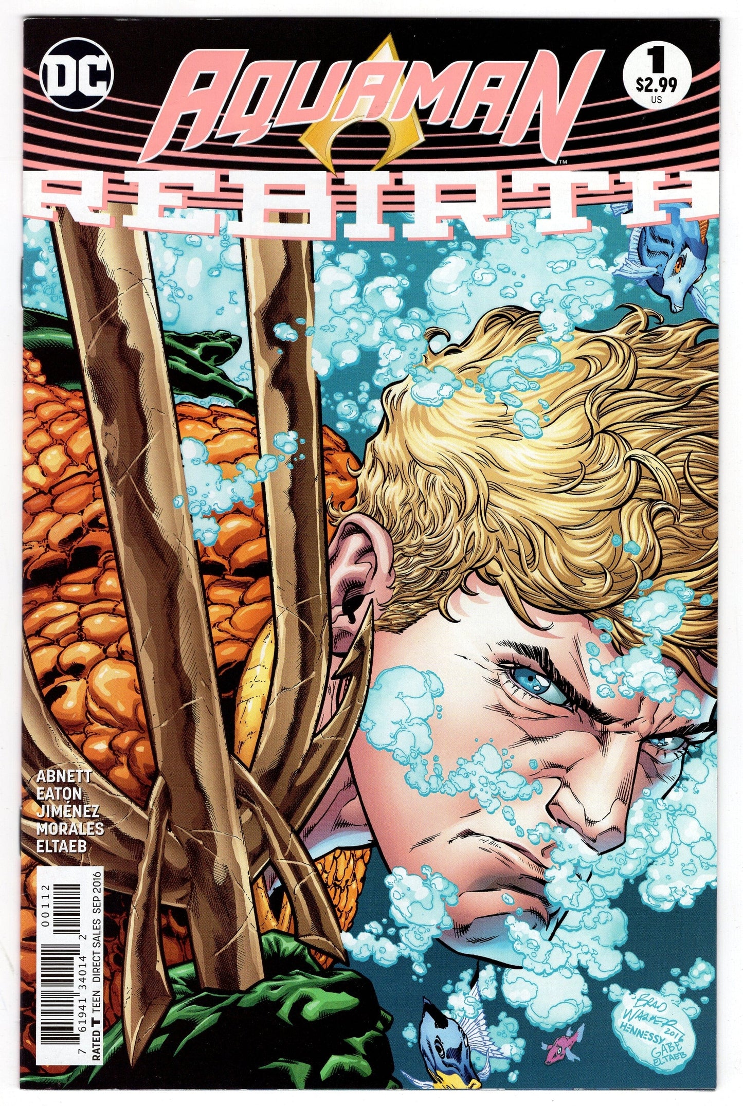 DC COMICS Comics VF+ AQUAMAN REBIRTH #1 2ND PTG