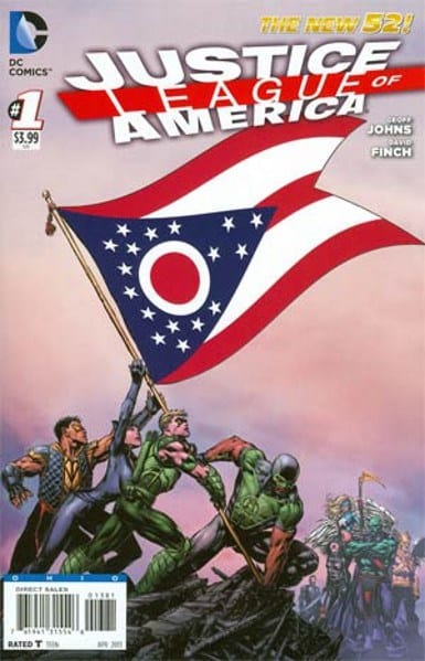 DC COMICS Comics VF+ JUSTICE LEAGUE OF AMERICA #1 OHIO VAR ED