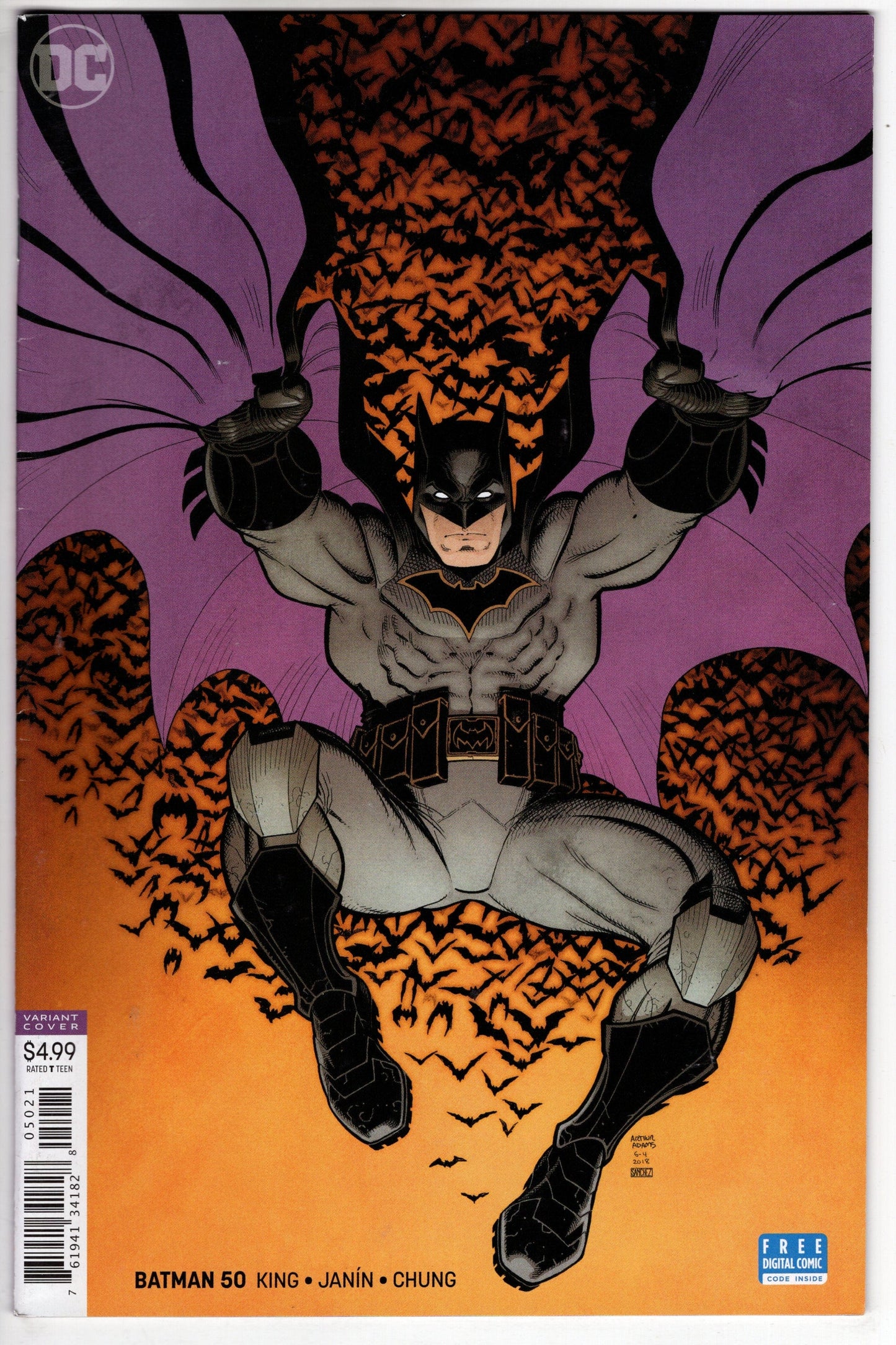 DC COMICS dc BATMAN #50 ARTHUR ADAMS VAR ED