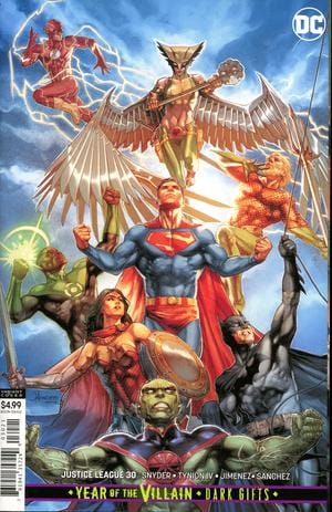 DC COMICS DC COMICS JUSTICE LEAGUE #30 CARD STOCK VAR ED YOTV DARK GIFTS