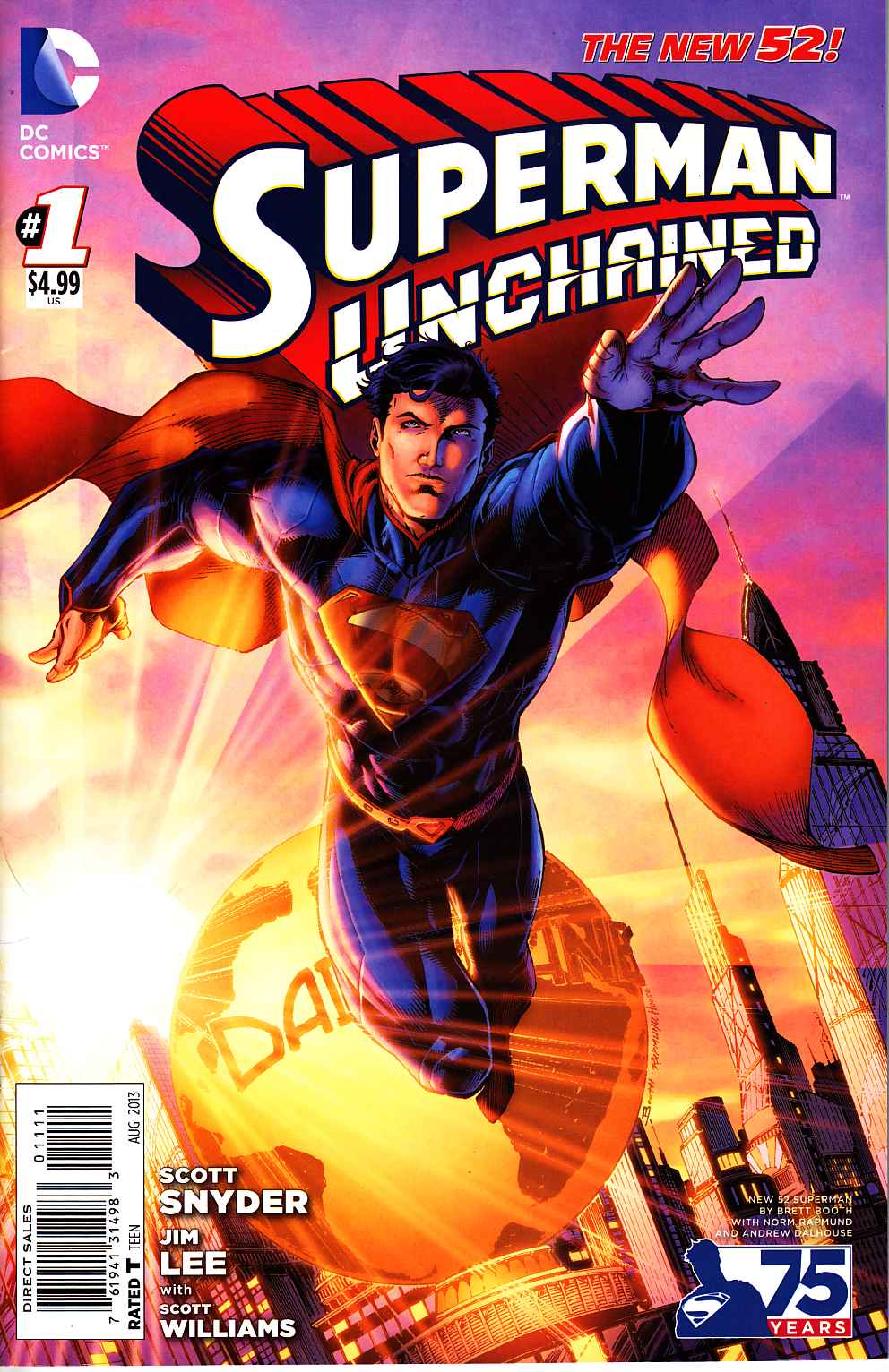 DC COMICS DC COMICS SUPERMAN UNCHAINED #1 75TH ANNIV VAR ED NEW 52 COVER