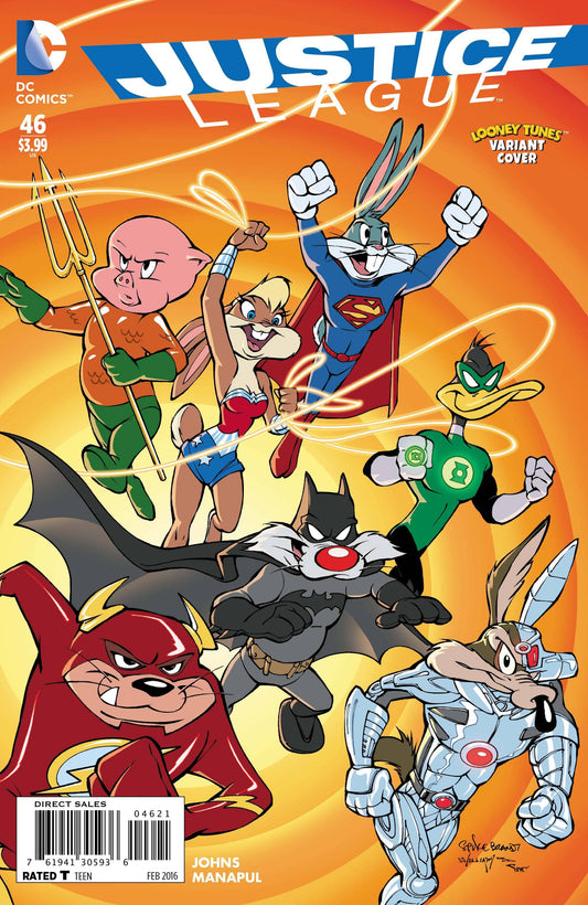 DC COMICS dc comics VF/NM JUSTICE LEAGUE #46 LOONEY TUNES VAR ED
