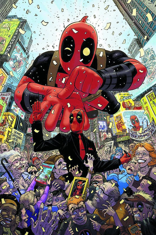DYNAMIC FORCES VARIANT NM DF DEADPOOL #1 BLOOD RED NICIEZA SGN (Stock Image)