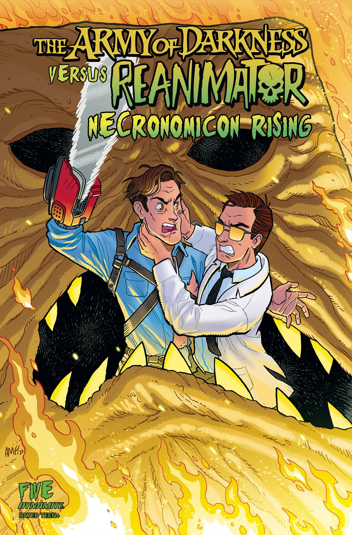 DYNAMITE COMIC BOOK AOD VS REANIMATOR NECRONOMICON RISING #5 CVR A FLEECS