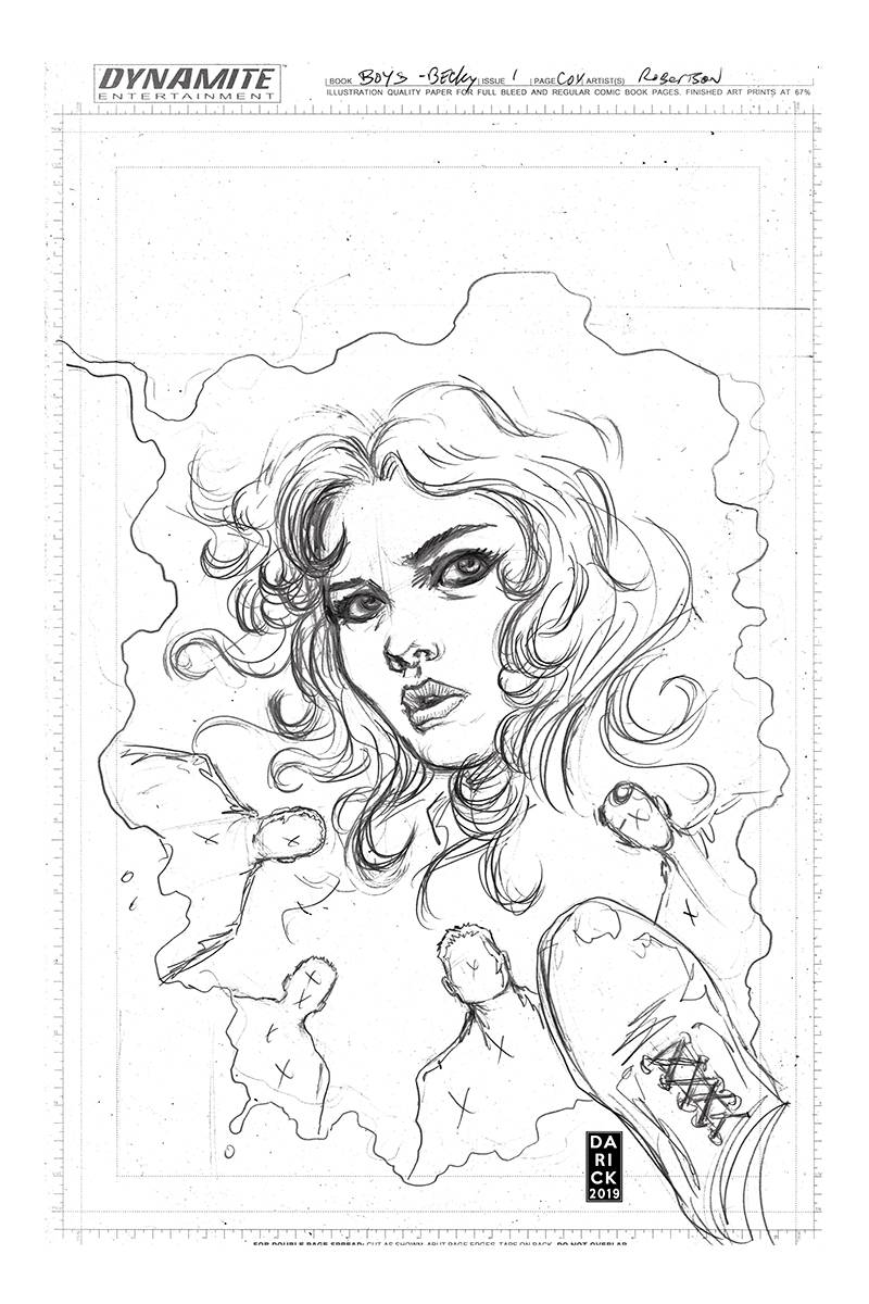 DYNAMITE COMIC BOOK BOYS DEAR BECKY #1 10 COPY ROBERTSON PENCILS FOC INCV (MR)