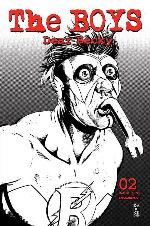 DYNAMITE COMIC BOOK BOYS DEAR BECKY #2 ROBERTSON LINE ART PREMIUM FOC BONUS VAR