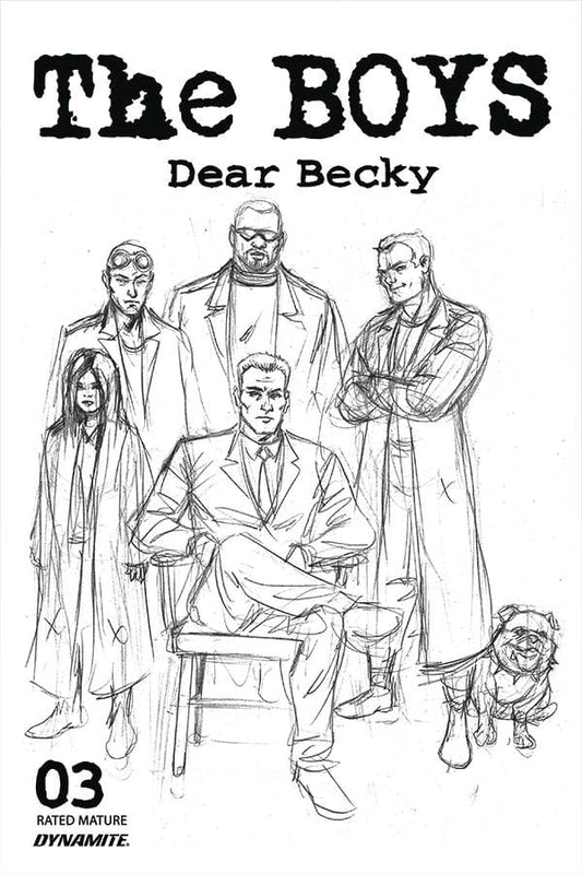DYNAMITE COMIC BOOK BOYS DEAR BECKY #3 ROBERTSON LINE ART PREMIUM FOC BONUS VAR