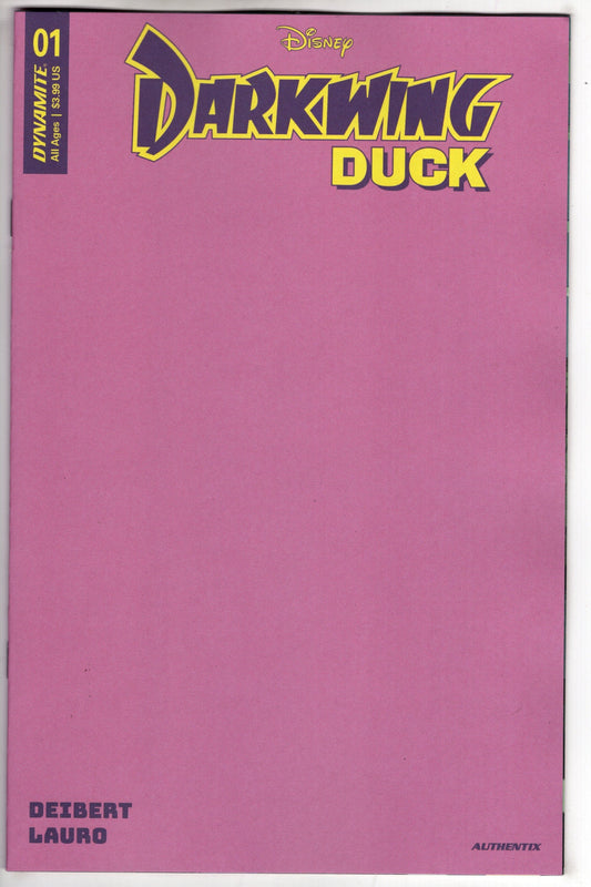 DYNAMITE COMIC BOOK Darkwing Duck #1 Cover F Blank Authentix