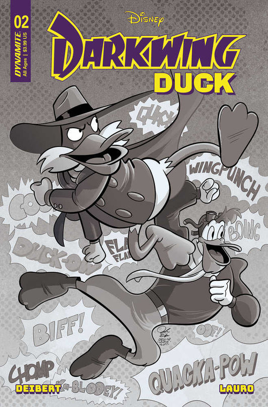DYNAMITE COMIC BOOK Darkwing Duck #2 Cover J  Variant Edition Edgar Black & White