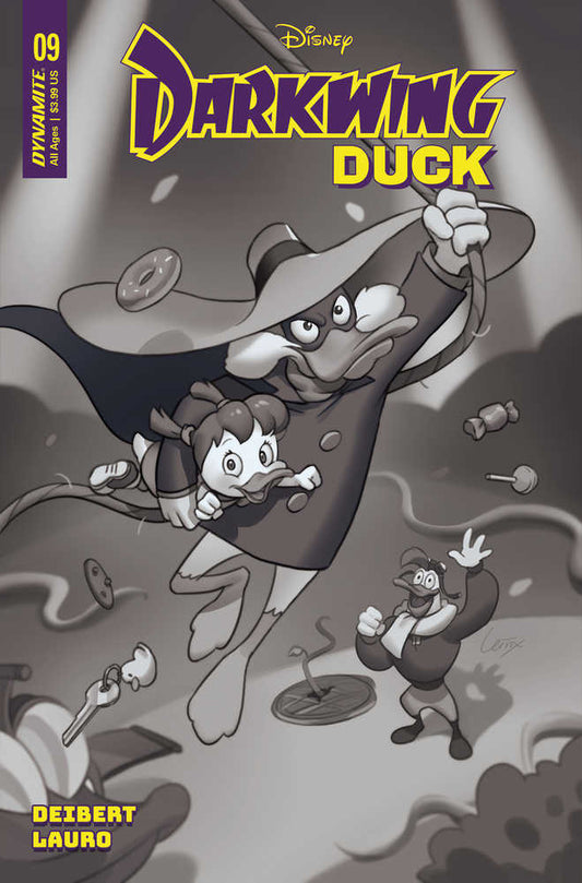 DYNAMITE COMIC BOOK Darkwing Duck #9 Cover G 10 Copy Variant Edition Leirix Black & White