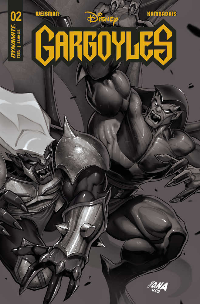DYNAMITE COMIC BOOK Gargoyles #2 Cover I 15 Copy Variant Edition Nakayama Black & White