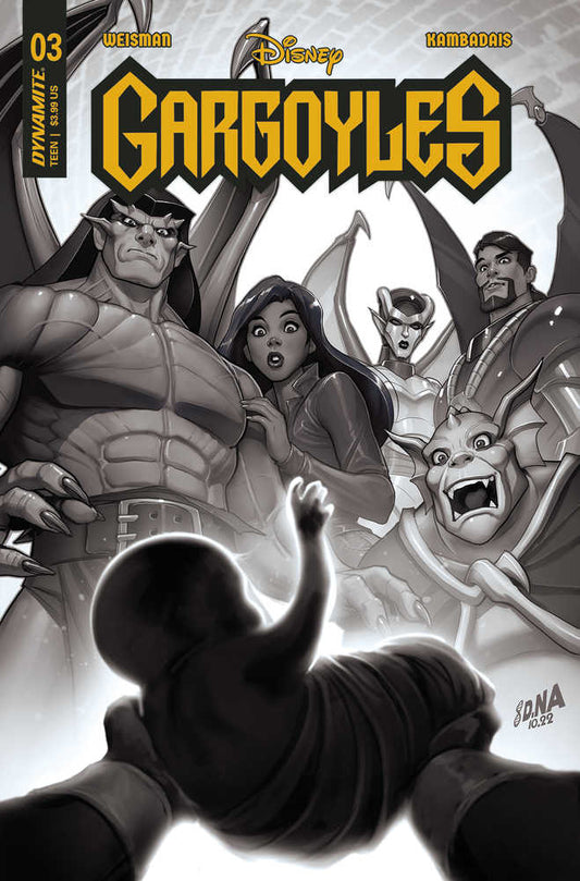 DYNAMITE COMIC BOOK Gargoyles #3 Cover I 15 Copy Variant Edition Nakayama Black & White