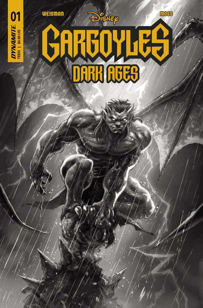 DYNAMITE COMIC BOOK Gargoyles Dark Ages #1 Cover M 15 Copy Quah Black & White