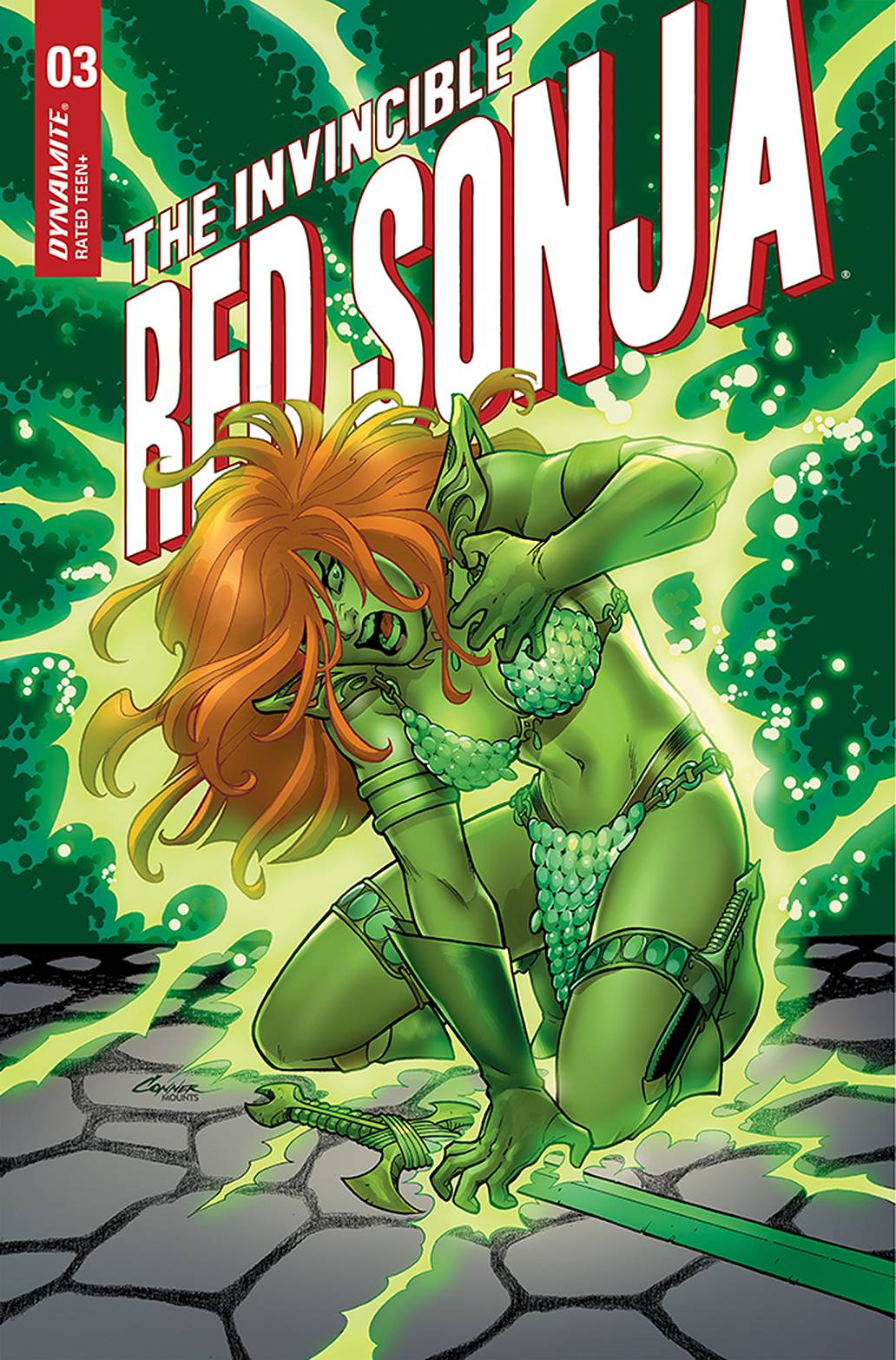 DYNAMITE COMIC BOOK INVINCIBLE RED SONJA #4 CVR A CONNER