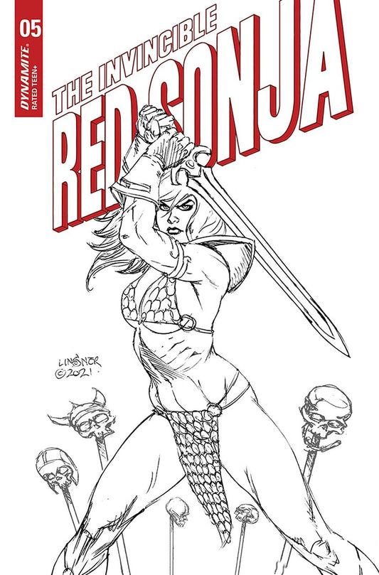 DYNAMITE COMIC BOOK INVINCIBLE RED SONJA #5 CVR I 25 COPY INCV LINSNER B&W