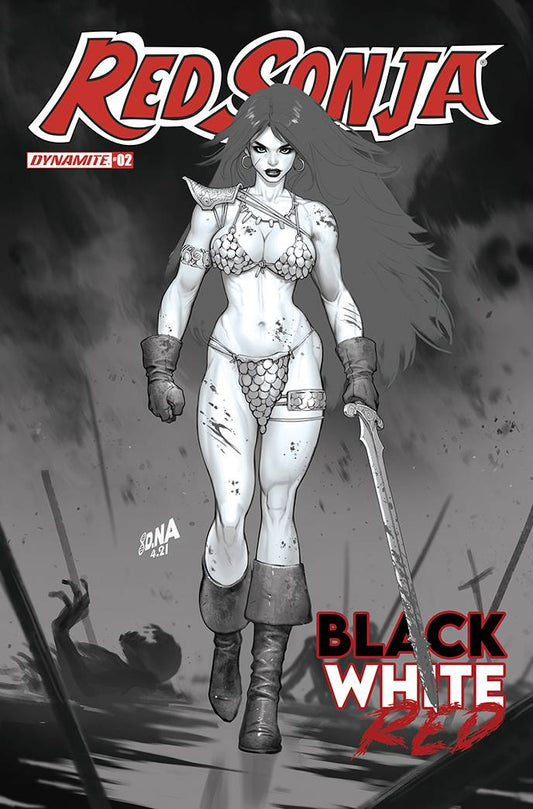 DYNAMITE COMIC BOOK RED SONJA BLACK WHITE RED #2 CVR I 40 COPY INCV NAKAYAMA B&W