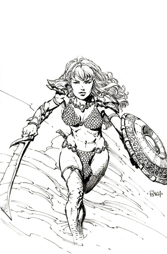 DYNAMITE COMIC BOOK UNBREAKABLE RED SONJA #2 CVR H 15 COPY INCV FINCH B&W VIRGIN