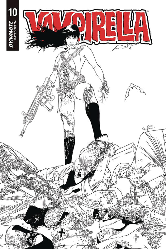 DYNAMITE COMIC BOOK VAMPIRELLA #10 20 COPY GUNDUZ B&W INCV