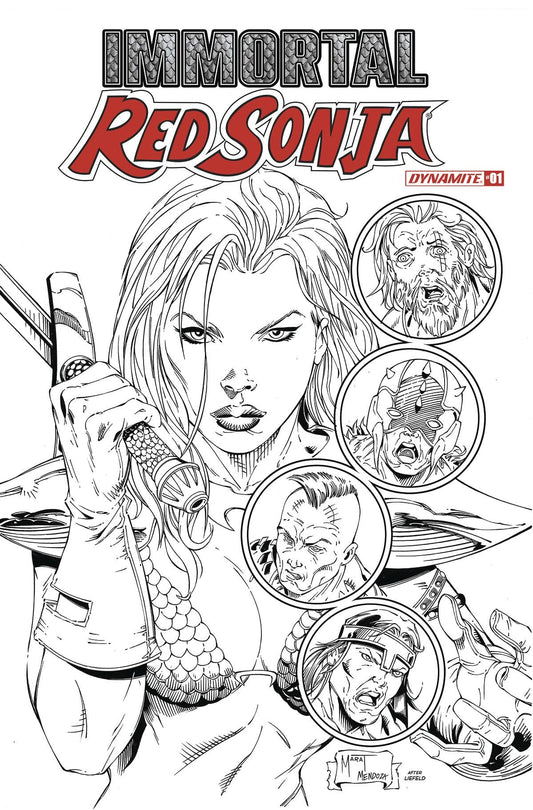 DYNAMITE COMIC BOOK VF/NM IMMORTAL RED SONJA #1 CVR U 7 COPY FOC INCV LIEFELD HOMAGE B