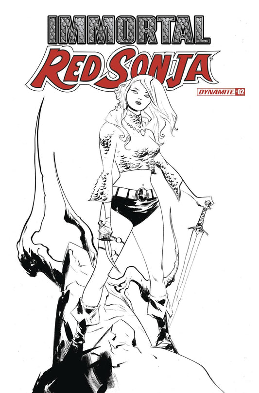 DYNAMITE COMIC BOOK VF/NM IMMORTAL RED SONJA #1 CVR X 11 COPY FOC INCV LEE B&W