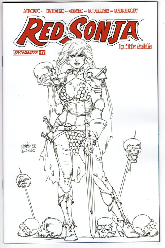 DYNAMITE COMIC BOOK VF/NM RED SONJA (2021) #12 CVR I 25 COPY INCV LINSNER B&W