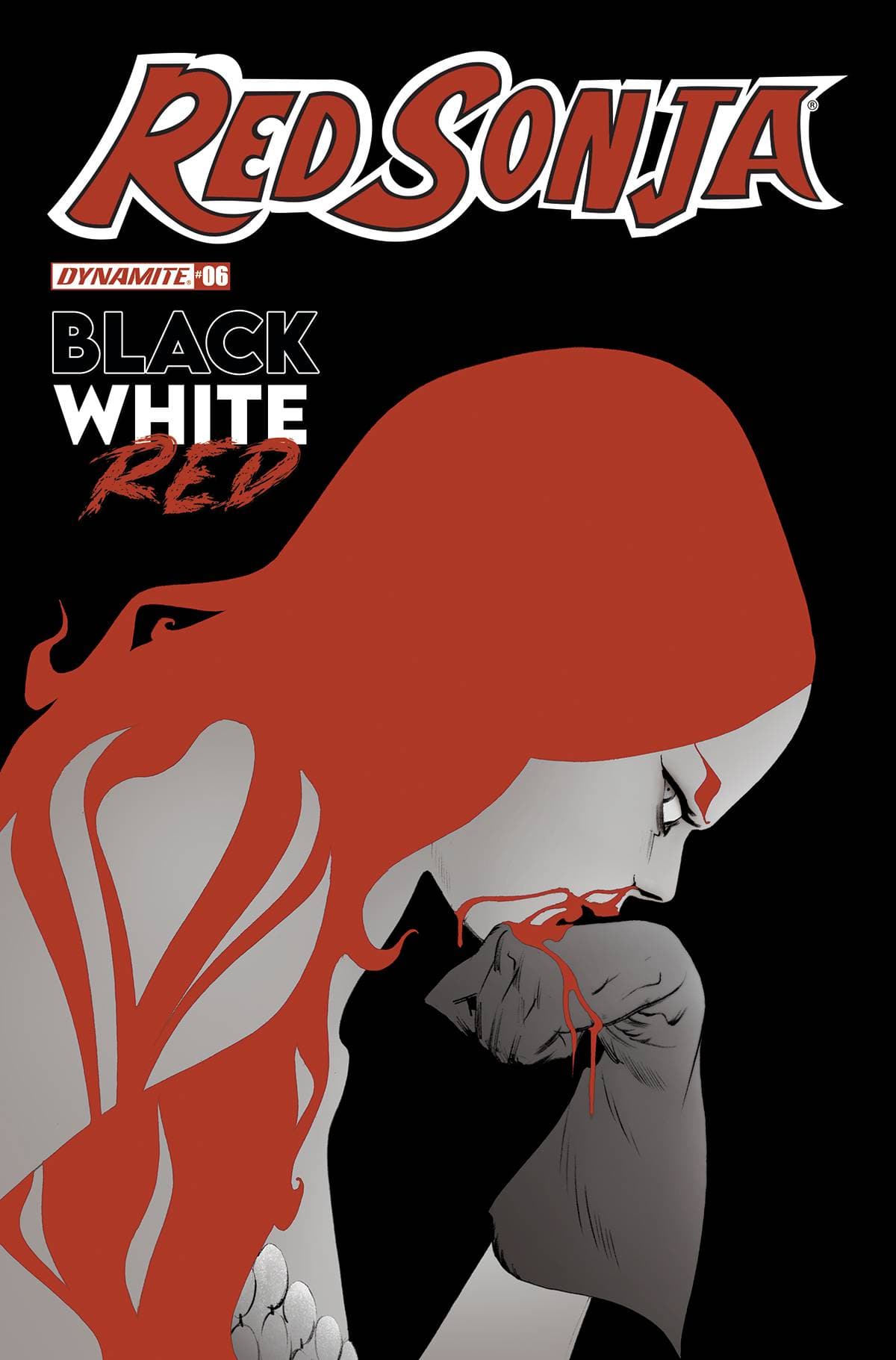 DYNAMITE COMIC BOOK VF/NM RED SONJA BLACK WHITE RED #6 CVR A LEE