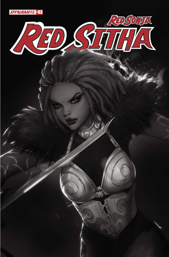 DYNAMITE COMIC BOOK VF/NM Red Sonja Red Sitha #3 Cover G 15 Copy Variant Edition Leirix Black & White