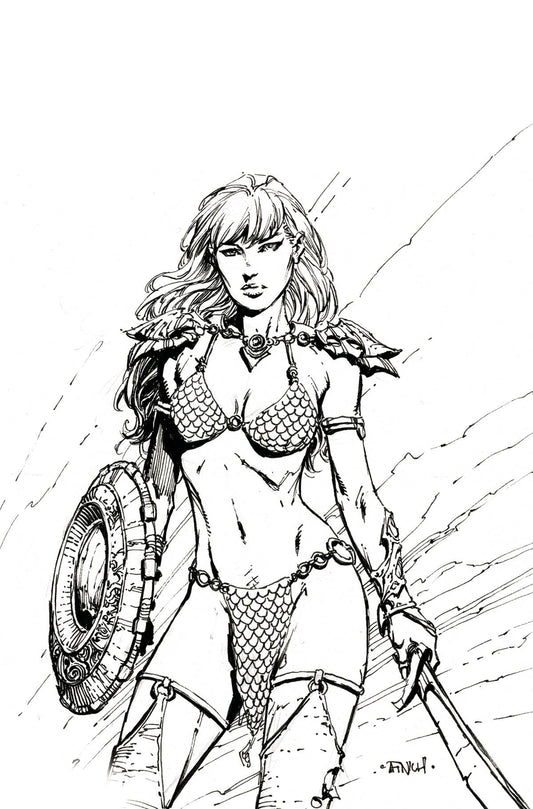 DYNAMITE COMIC BOOK VF/NM UNBREAKABLE RED SONJA #1 CVR L 30 COPY INCV FINCH B&W VIRGIN