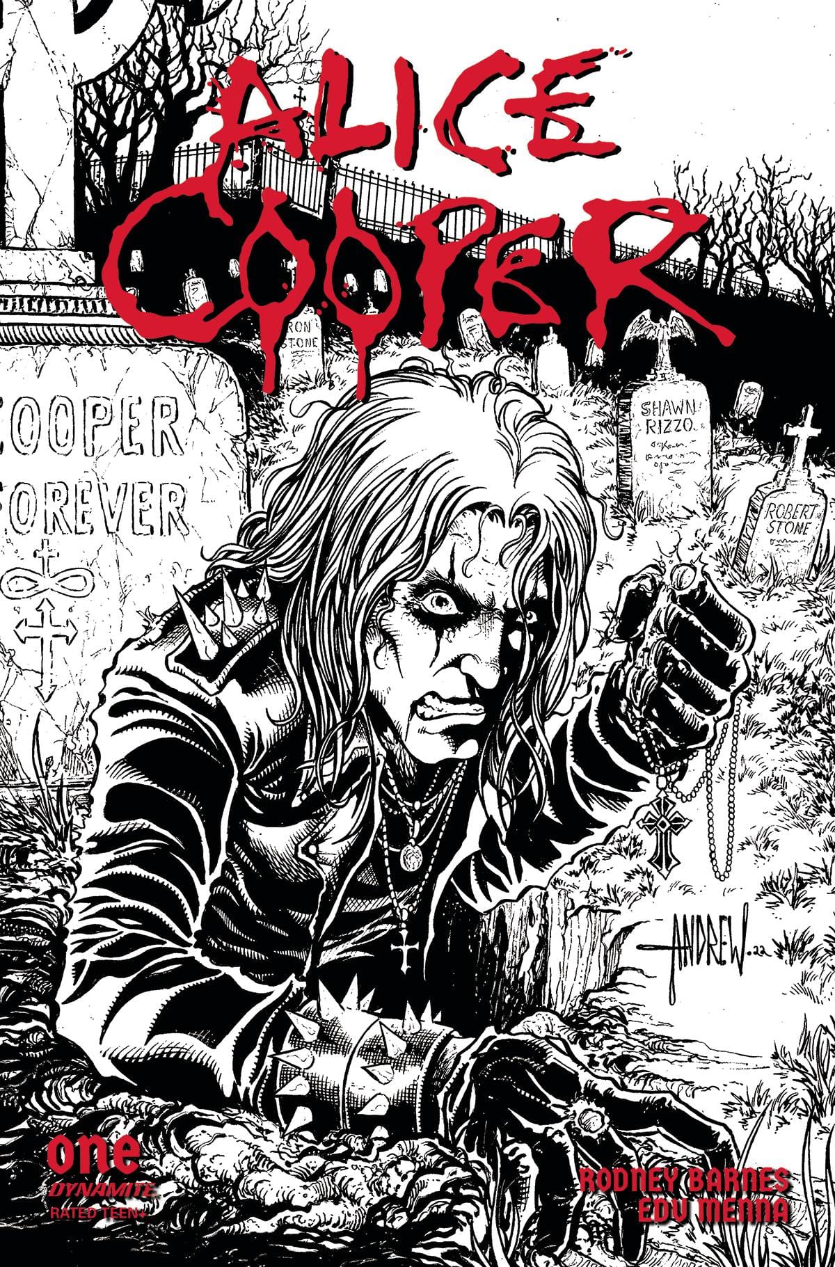DYNAMITE Comics ALICE COOPER #1 (OF 5) CVR G 10 COPY INCV MANGUM LINE ART