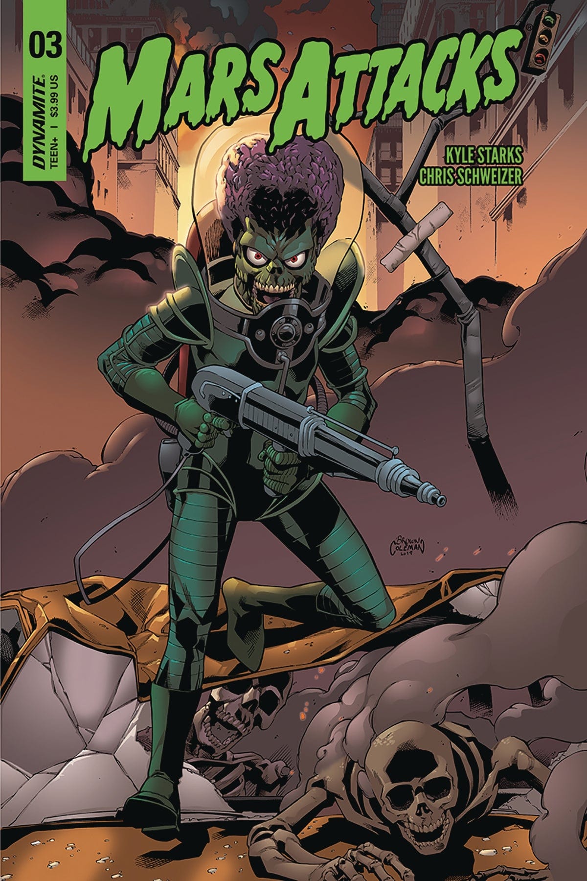 DYNAMITE Comics MARS ATTACKS #3 CVR B COLEMAN