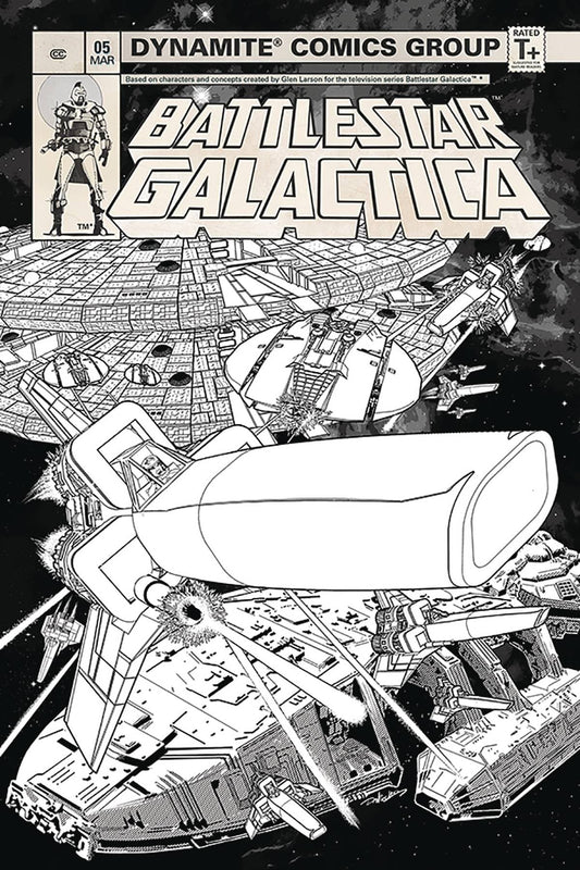 DYNAMITE DYNAMITE BATTLESTAR GALACTICA CLASSIC #5 20 COPY HDR B&W INCV