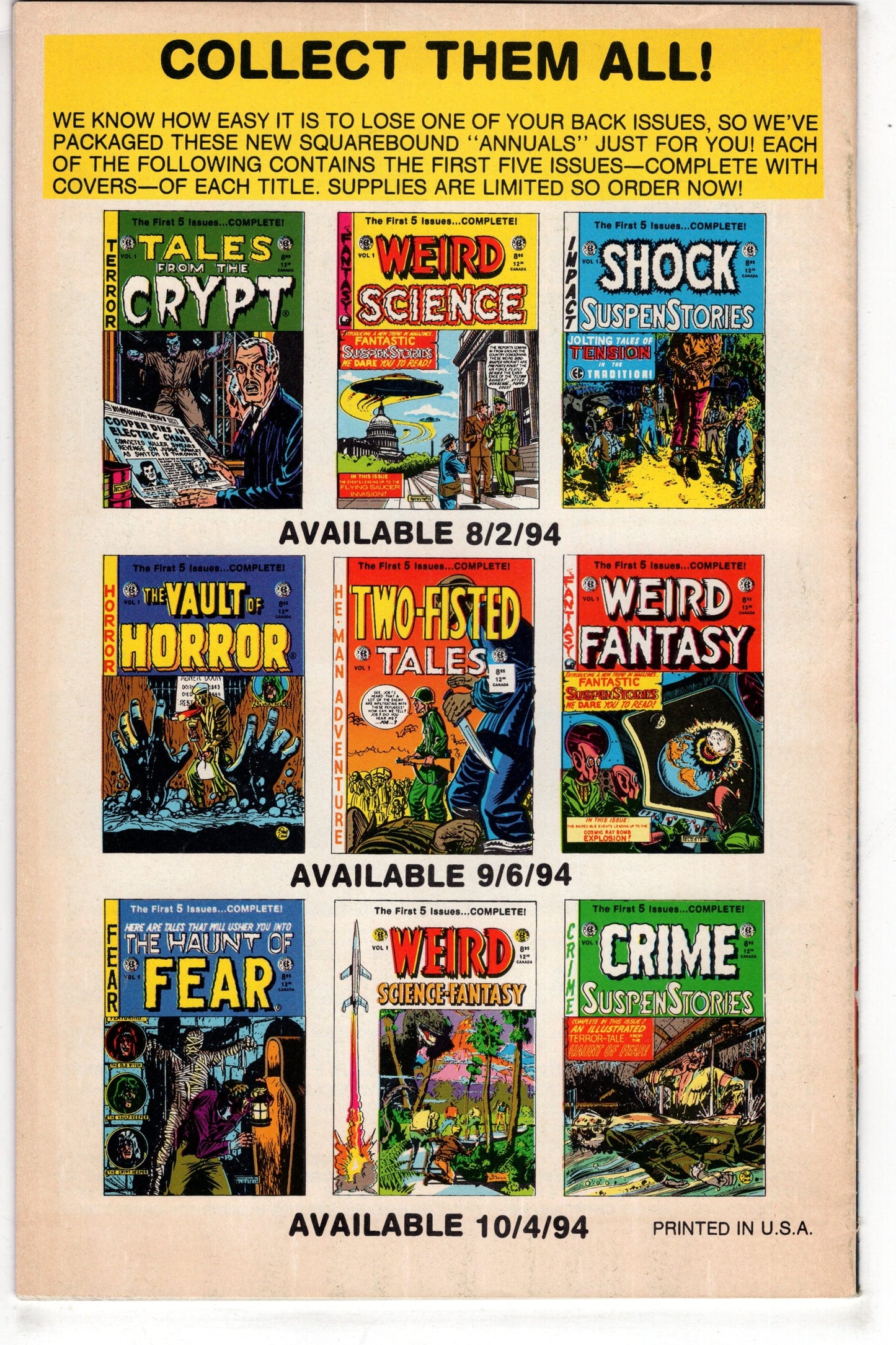 Gemstone comic VF Shock Suspenstories (1992 Gemstone) #10