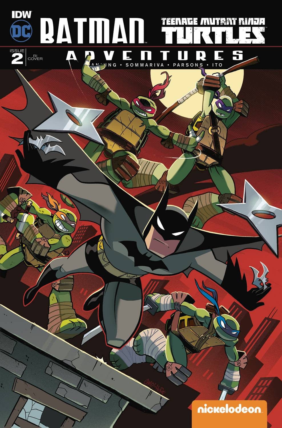 idw Dc Comics BATMAN TMNT ADVENTURES #2 (OF 6) 10 COPY INCV