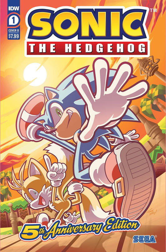 IDW PUBLISHING COMIC BOOK SONIC THE HEDGEHOG #1 5TH ANNV ED CVR B YARDLEY