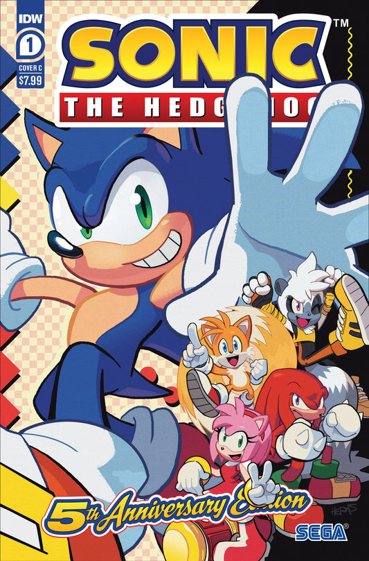 IDW PUBLISHING COMIC BOOK SONIC THE HEDGEHOG #1 5TH ANNV ED CVR C HERMS