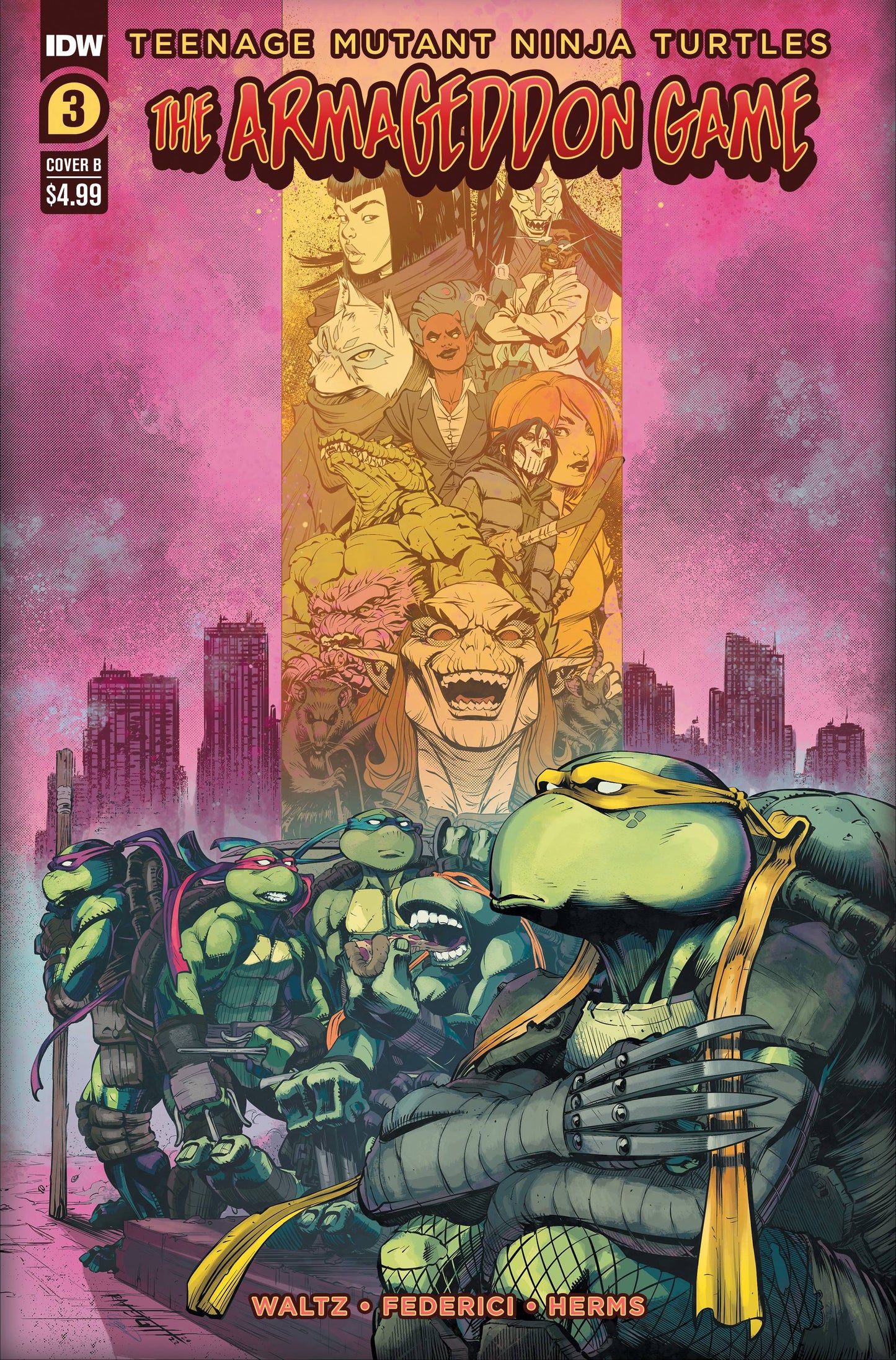 IDW PUBLISHING COMIC BOOK TMNT ARMAGEDDON GAME #3 CVR B HEIGHT