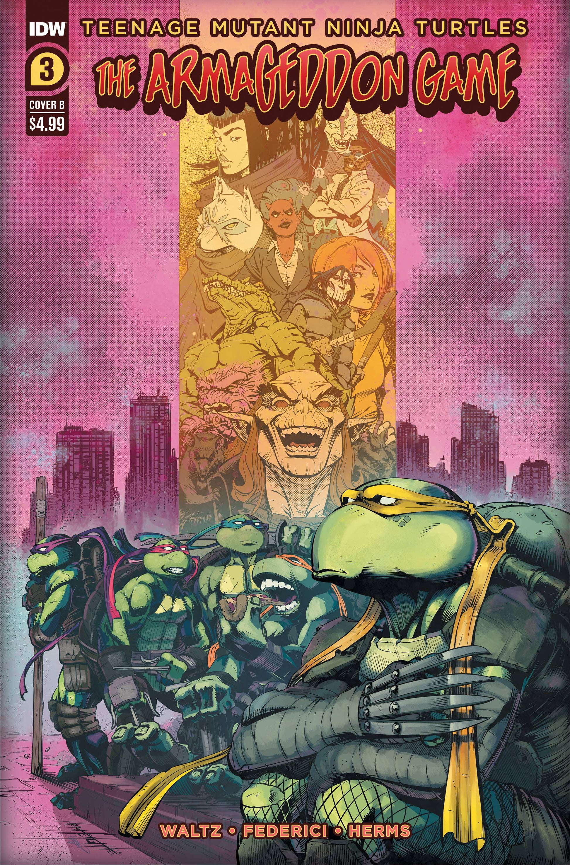 IDW PUBLISHING COMIC BOOK TMNT ARMAGEDDON GAME #3 CVR B HEIGHT