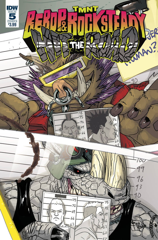 IDW PUBLISHING COMIC BOOK TMNT BEBOP ROCKSTEADY HIT THE ROAD #5 (OF 5) CVR B BATES