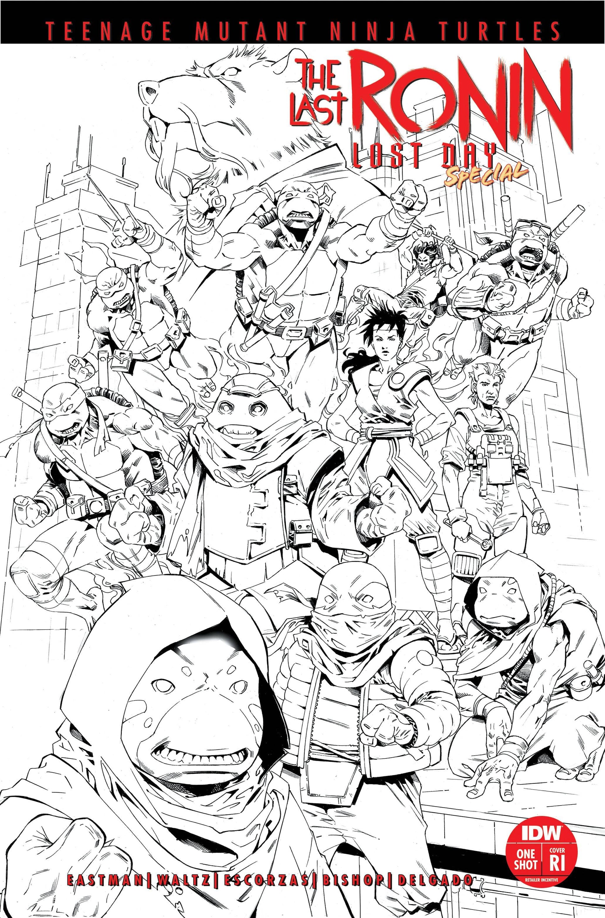 IDW PUBLISHING COMIC BOOK TMNT LAST RONIN LOST DAY SPECIAL CVR E 50 COPY INCV ESCORZAS