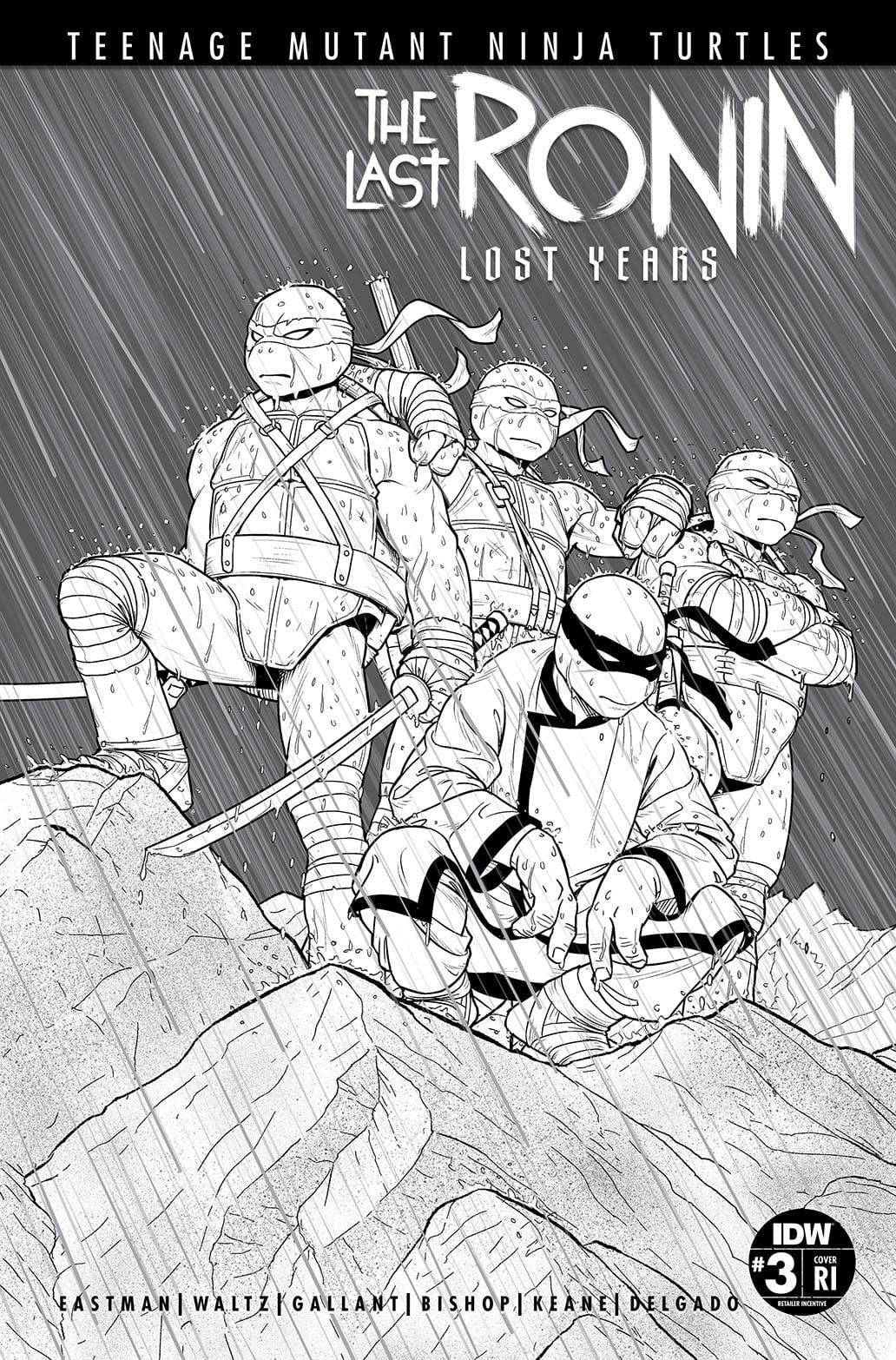 IDW PUBLISHING COMIC BOOK TMNT LAST RONIN LOST YEARS #3 CVR E 50 COPY INCV MCKELVIE