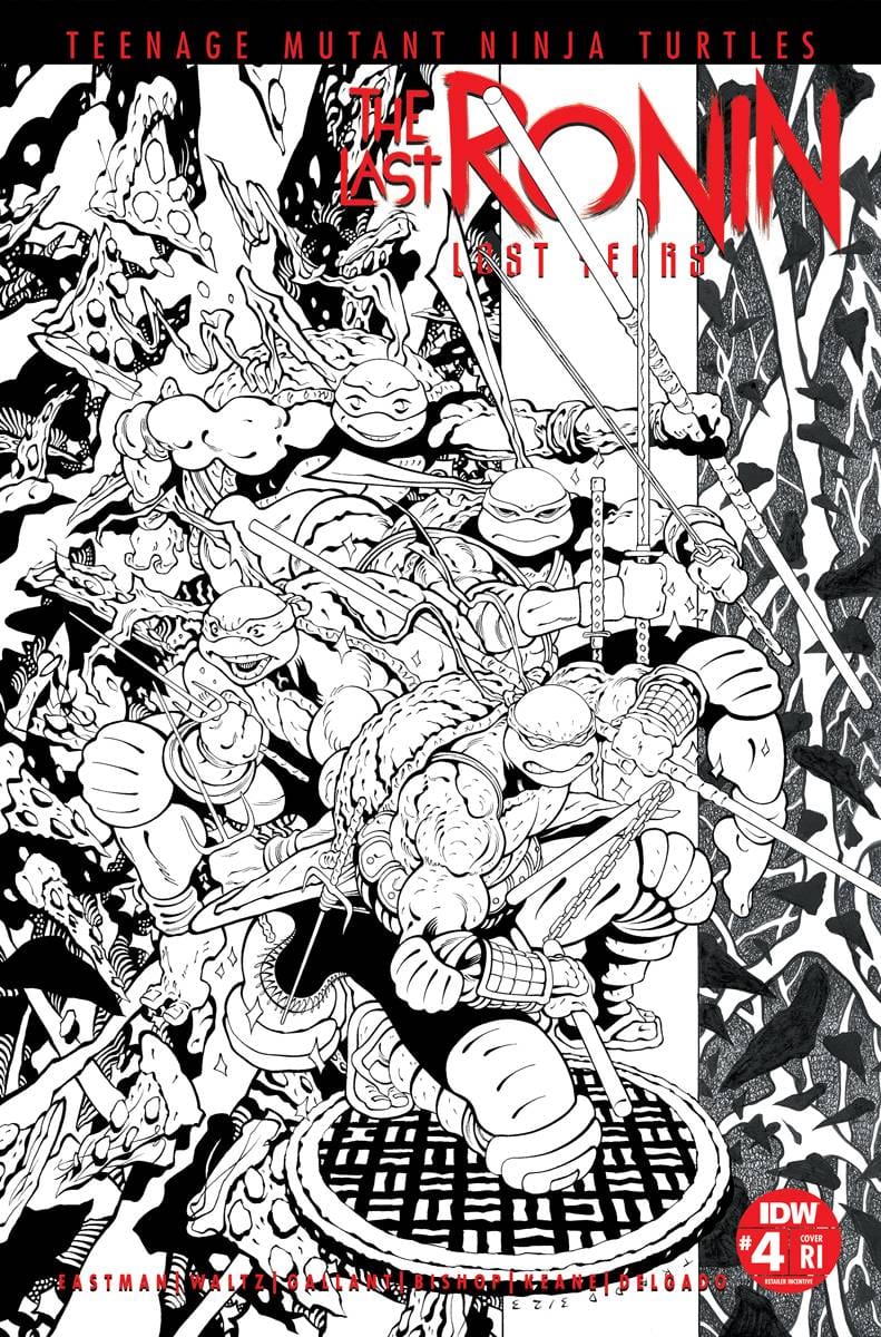 IDW PUBLISHING COMIC BOOK TMNT LAST RONIN LOST YEARS #4 CVR E 50 COPY INCV MOORE