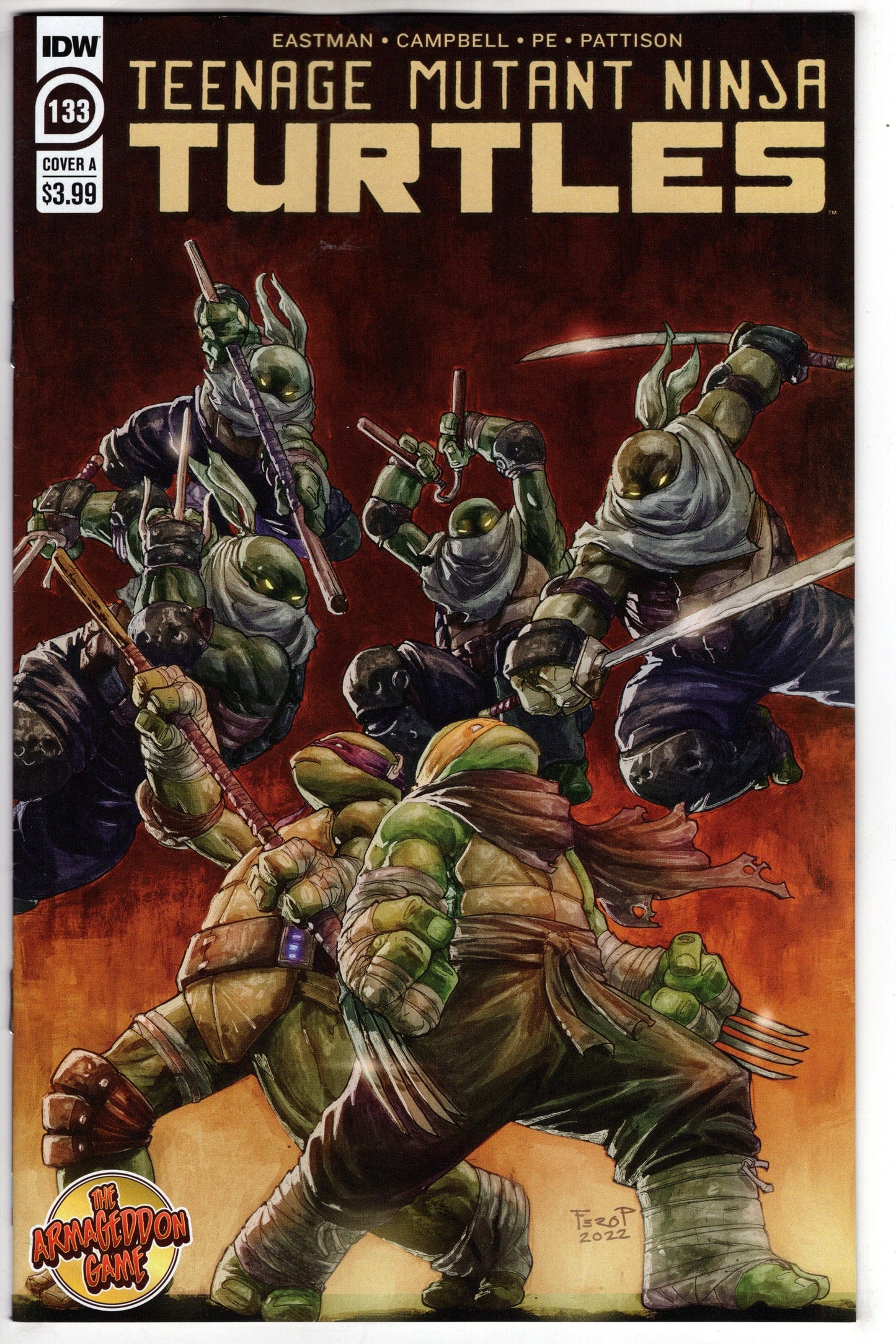 IDW PUBLISHING COMIC BOOK TMNT ONGOING #133 CVR A PE