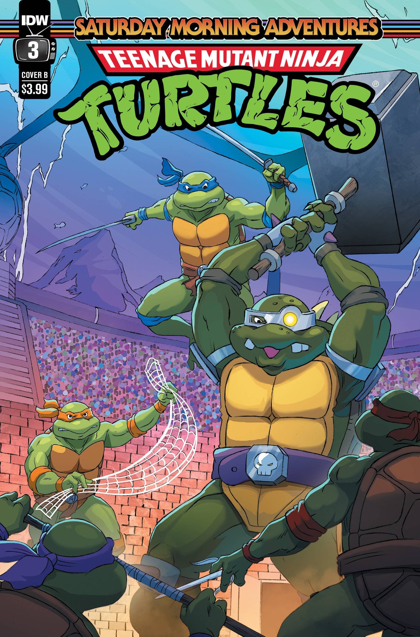 IDW PUBLISHING COMIC BOOK TMNT SATURDAY MORNING ADV CONTINUED #3 CVR B SCHOENING