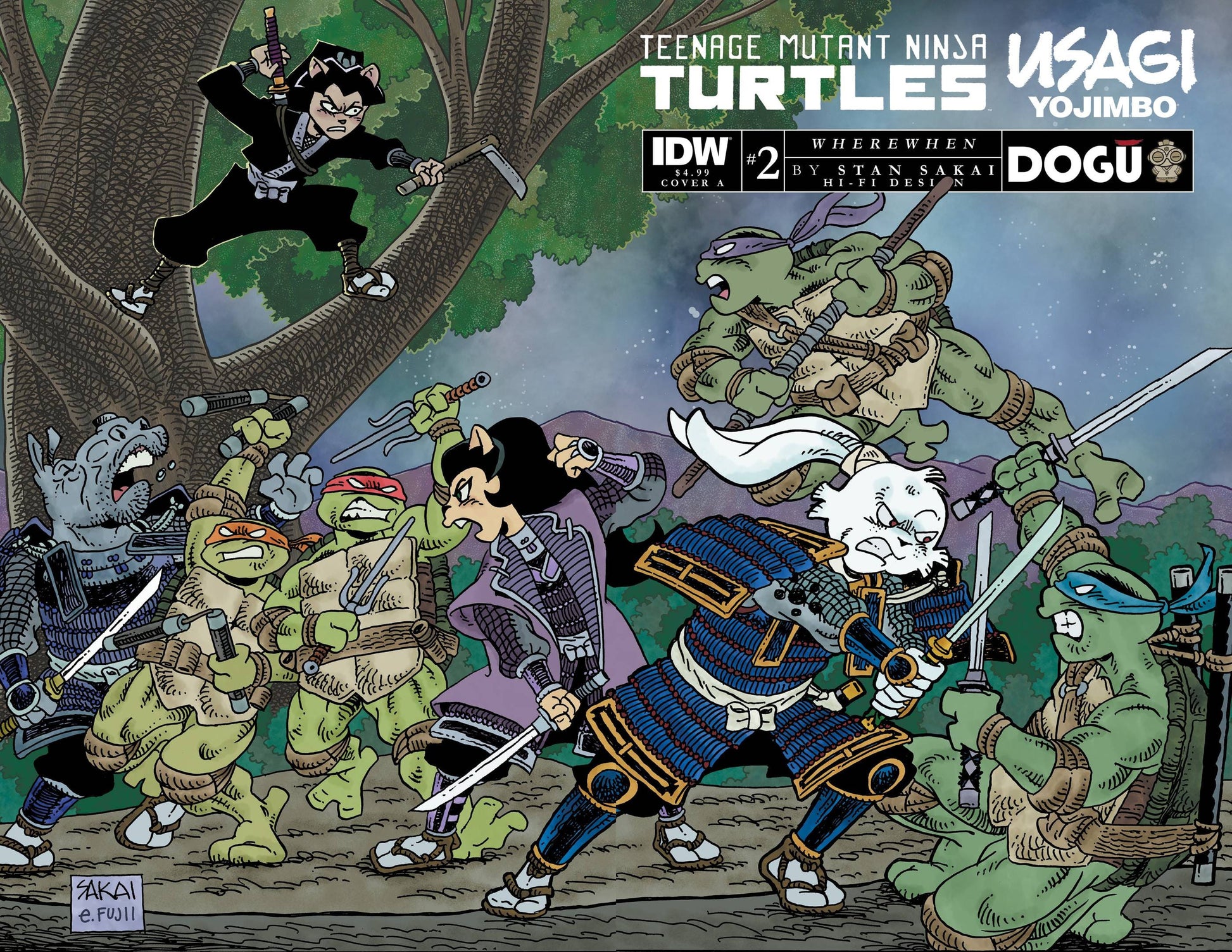 IDW PUBLISHING COMIC BOOK TMNT USAGI YOJIMBO WHEREWHEN #2 CVR A SAKAI