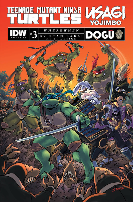 IDW PUBLISHING COMIC BOOK TMNT USAGI YOJIMBO WHEREWHEN #3 CVR C 10 COPY INCV MYER