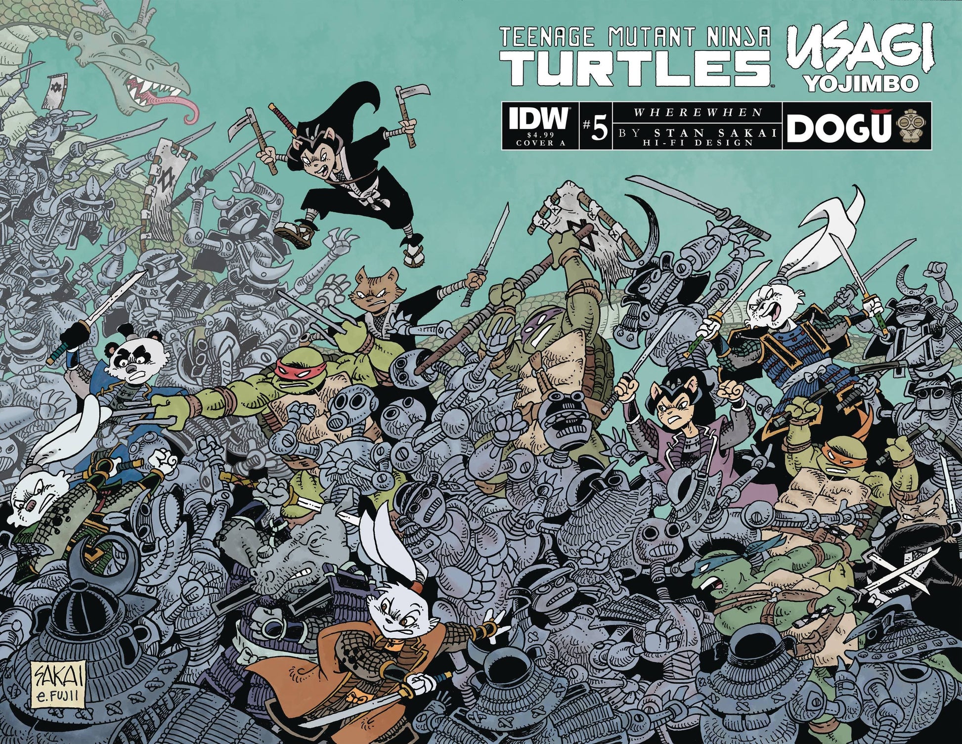 IDW PUBLISHING COMIC BOOK TMNT USAGI YOJIMBO WHEREWHEN #5 CVR A SAKAI