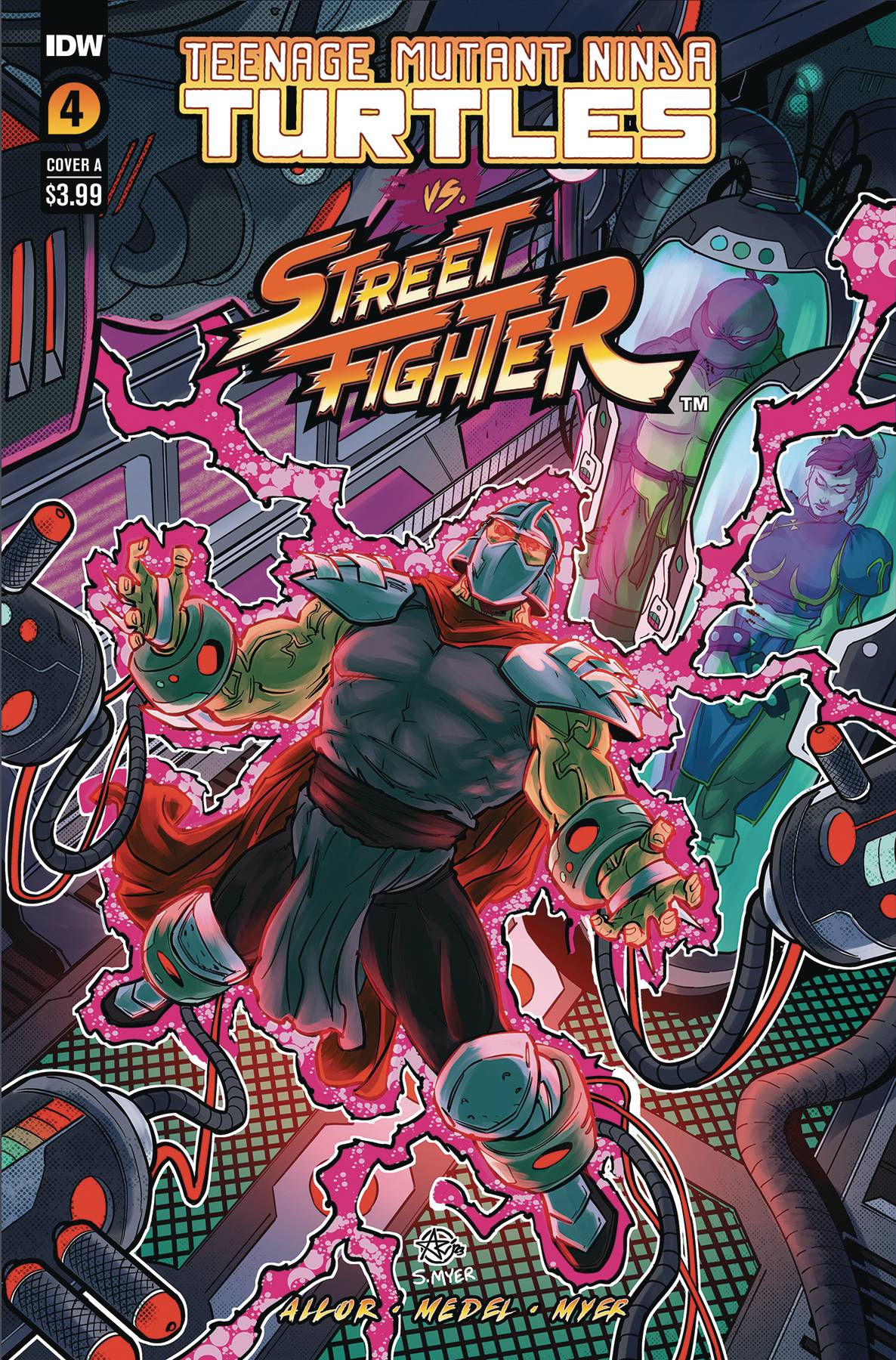 IDW PUBLISHING COMIC BOOK TMNT VS. STREET FIGHTER #4 (OF 5) CVR A MEDEL